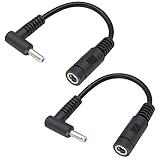 HCFeng DC5521 to DC4530 Power Adapter Connector Cable, DC4.5 x 3.0mm Male to DC5.5 x 2.1mm Female Power Connector Adapter Cable (DC5521F/17cm)