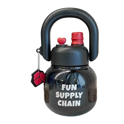 Botella de acero inoxidable – Botella caliente y fría de 680 ml, termo de acero inoxidable con asa de transporte | Vaso portátil con tapa de pajita para mujeres y niñas para senderismo, para la