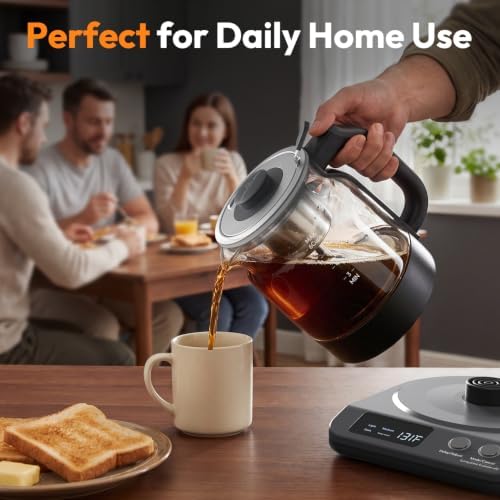 Yeeke 6-Cup Electric Percolator Coffee Pot-3 Custom Brew Strength Modes — view 7