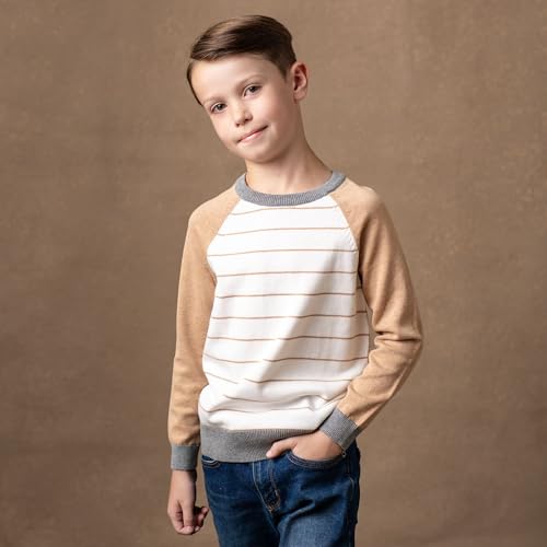 Image of Hope & Henry Boys' Long Sleeve Crew Neck Pullover Sweater