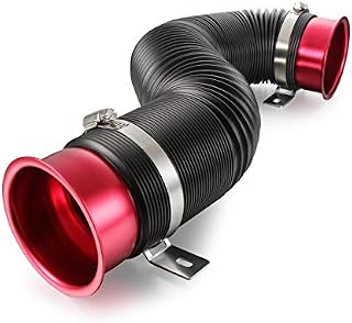 Madlife Garage Universal 3"(76mm) Cold Air Intake Flexible Induction Pipe Hose Kit(Red)
