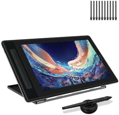 Tableta gráfica con pantalla HUION Kamvas Pro 13 2.5K QHD y 10 puntas de repuesto PN05A miniatura 1