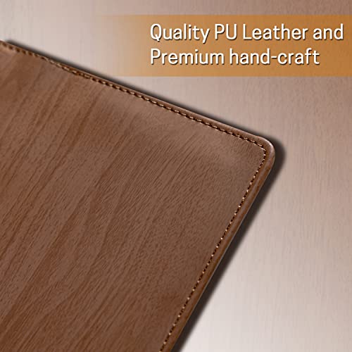 Image of Aurya Leather Checkbook Covers for Personal Checkbook, Checkbook Holder with Free Vinyl Divider, Checkbook Cover for Duplicate Checks for Men and Women