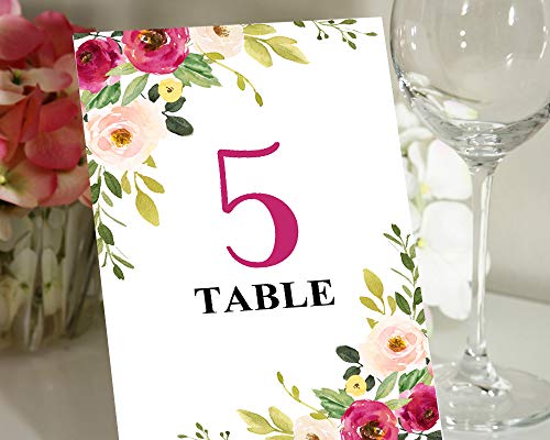 Darling Souvenir Weiß Tabellen-Zahl-Blumen Tabellen-Zahlen Dekorative Hochzeit Empfang Tabelle Top-Karten 4 x 6 Zoll (Pack of 1to30)