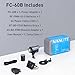 Nanlite FC-60B Bicolor LED Photo and Light 78W 2700K-6500K LCD Display Bluetooth App Control 2.4G DMX/RDM 12 Built-in Effects Photography Lighting for Video Recording Streaming Portrait Outdoor