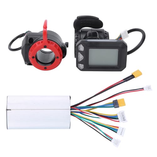 POENVFPO Kit de Controlador de Scooter Eléctrico, Juego de Accesorios de Freno de Acelerador de Instrumento de Fibra de Carbono de 5,5 Pulgadas para Bicicletas Eléctricas