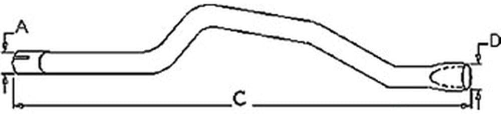Horizontal Tailpipe Fits 4000 313808 FOE-11