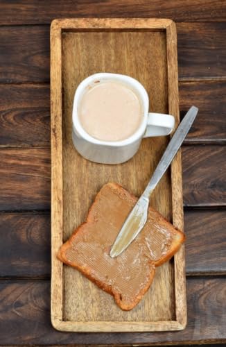 Image of Wooden Tray Set of 3 for Serving | Natural Wood Rectangular Trays for Kitchen, Dining, Coffee Table & Home Decor | Handcrafted Trays for Tea, Coffee