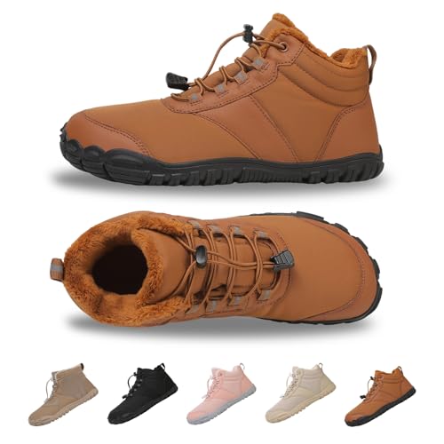 Winter Hike Barefoot Boots,Warm Zero Drop Snow Boot Slip On Barefoot Footwear - Minimalist Warm zero Drop, Non-Slip Snow Boots, Wide Fit Barefoot Boots for Women & Men