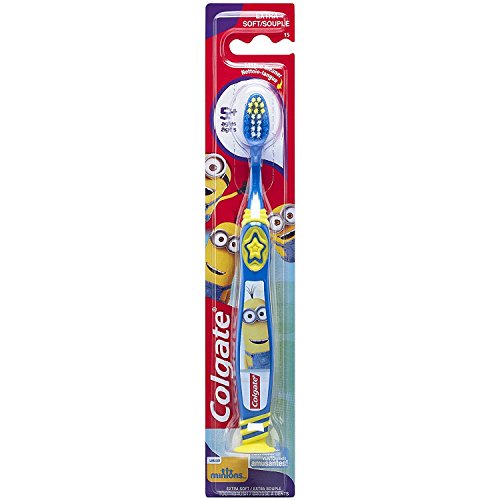 Colgate Cepillo de dientes extra suave con ventosa, Minions, 1 unidad