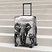 QSMBNET Travel Luggage Cover Elephant Walking Spandex Suitcase Protector Washable Baggage Covers Fashion Elastic Scratch-Resistant Luggage Cover Protector Fits 18-32 Inch Luggage