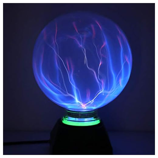 DAXGD Luces de bola de plasma, luz de plasma mágica de 5 pulgadas, lámpara estática de globo, luz mágica de fiesta electrostática sensible al tacto, luz azul