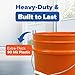 ePackageSupply 5 Gallon Bucket - Food Grade Bucket, Metal Handle Grip, BPA-Free, Heavy-Duty 90 Mil HDPE Plastic Pail, Stackable Utility Container, Made in USA, Lid Not Included, Orange, 6 Packs