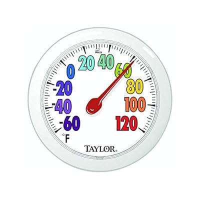 Taylor 5631 Colortrack Dial Outdoor Wall Thermometer, 6"