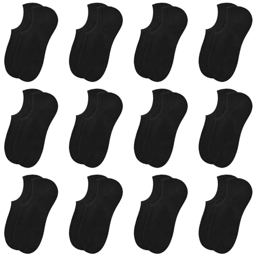 Chaussettes invisibles anti-glisse homme lot de 12 paires avec silicone antidérapant