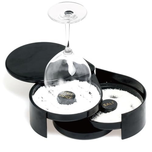 Xusxes Rimmer Cocktail Bordure En Verre à 3 Niveaux Rimmer De Sucre De Sel De Margarita Margarita Salt Rimmer Bar Verre Rimmer Glass Rimmer Convient à l'atmosphère de torréfaction