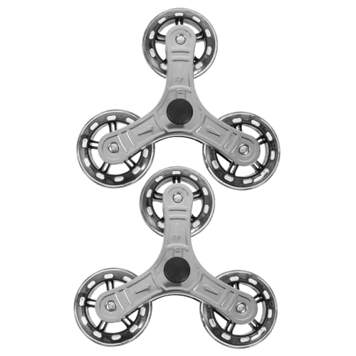 NUOBESTY 1pair Stair Climbing Wheels for Shopping Trolley Caster Replacement for Easy Assembly and Smooth for Laundry and Grocery Carts