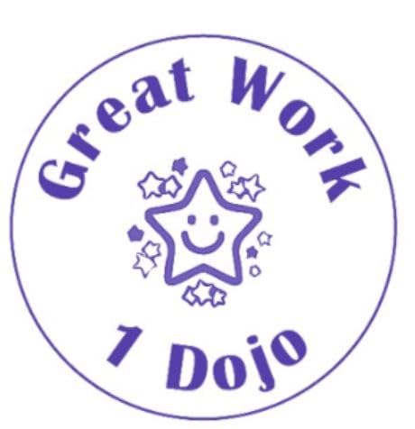 Max 5280 Dojo Teacher Reward Self Inking Stamp - Violet Ink - 28 X 28 Mm