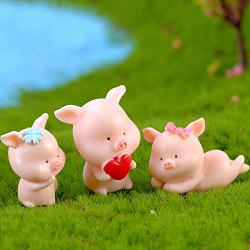Maomia Miniature Pig Figurines, Cute Pink Piggy Toy Figures Cupcake Toppers For Fairy Garden Car Party Decor(Pack Of 9) #TOP2