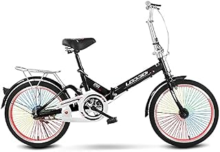ITOSUI Foldable Bike, 20 Inch Comfortable Mobile Portable Compact Lightweight 6 Speed Finish Great Suspension Folding Bike for Men Women Students and Urban Commuters