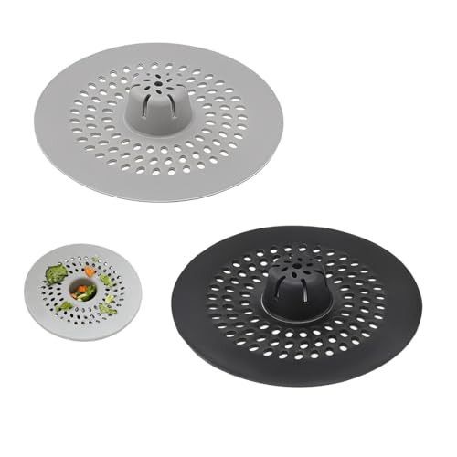 COYUN Abflusssieb Dusche, 4 Pcs Haarsieb Dusche, Badewannenhaarfilter, Silikon-Duschhaarfilter, Universell, für Küche, Badewanne, Dusches