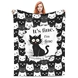 Cats Throw Blanket Cat Gifts for Women Girls Super Soft and Cozy Flannel Blankets for Home Decoration Couch Bed Sofa for Birthday Christmas Cat Lover Mom 50‘’x40''