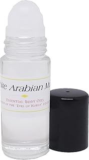 White Arabian Musk Scented Body Oil Fragrance [Roll-On - Clear - 1 oz.] - ID#6507