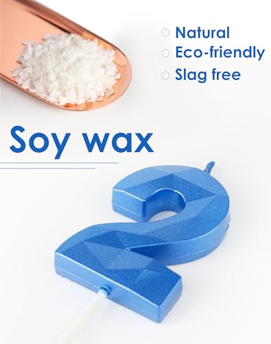 Miniatura 3 de Velas De Cumpleaños Número 11 Azul Real, Vela 3d Número 11 Para Pastel, Decoraciones De Cumpleaños De Niño Y Niña, Decoración De Vela De Zafiro, Decoración De Pastel Azul Para Fiesta De Cumpleaños