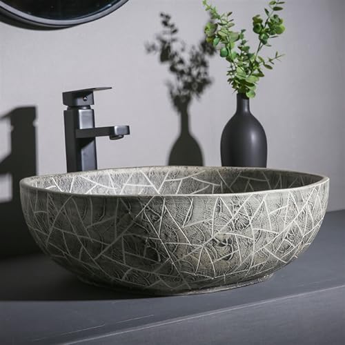 Lavabo de comptoir givré rétro, la vasque idéale pour meuble de vanité