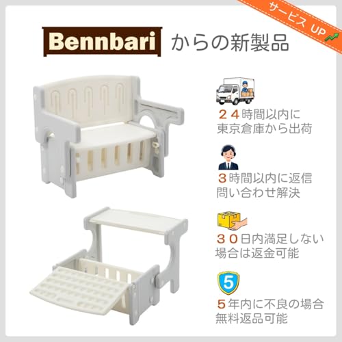 キッズデスク＆チェア 子供用テーブル 一体型 多機能 幼児机 転するだけ子供用ソファに変身 角度調整 収納付き 学習机 キッズチェア 一体式デスク&チェア 保育園 入園祝い 1~6才 家庭用 室内遊具 プレゼント (グレー) [3]