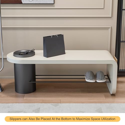 Banc de rangement chaussures pour chambre à coucher et assise de bout de lit or - 3