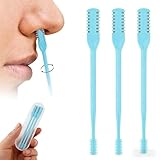 ENSHUO 2026 Upgraded 360° Rotating Manual Nose Hair Trimmer - 2-in-1 Double Sided Trimmer with Cleaning Brush, Portable Hair Remover for Men and Women, Home & Travel Grooming Kit (Sky Blue)