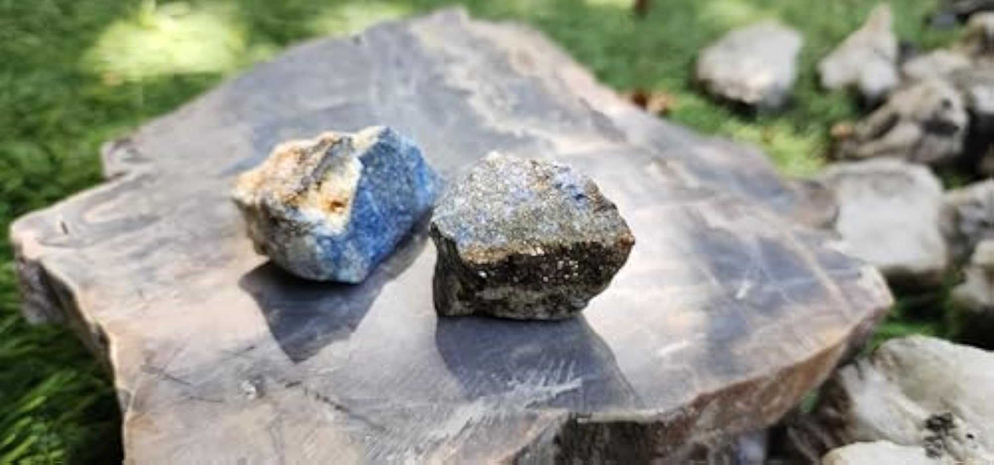 Raw Lapis Lazuli Healing Crystal Set of 2, Luck & Clarity