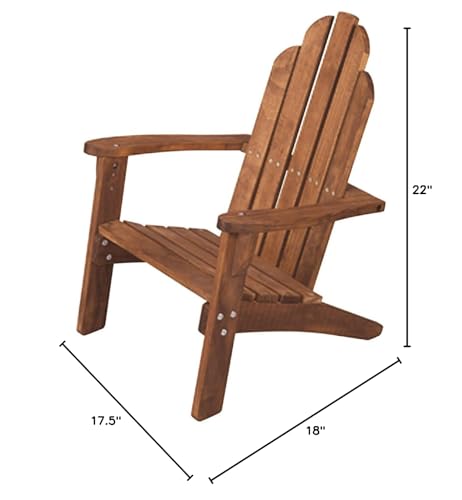 Maxim Child’s Adirondack Chair. Kids Outdoor Wood Patio Furniture for Backyard, Lawn & Deck