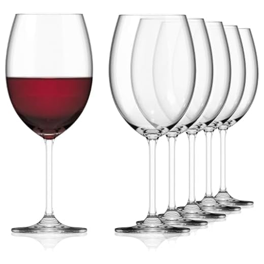 SAHM Rotweingläser Groß Bauchig 6er Set | 580ml Weingläser Rotwein | Rotweingläser 6er Set Spülmaschinengeeignet | Edles Weingläser Set Rotwein