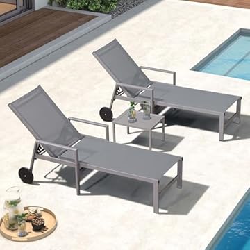 iron chaise lounge with wheels
