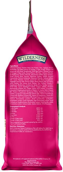 Blue Buffalo Wilderness Natural Adult Dry Cat Food Salmon 5-lb Bag