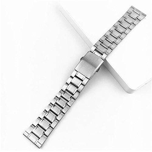 Bracelet de montre en acier inoxydable argenté, l'élégance du métal au poignet