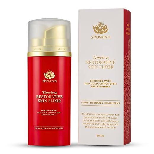 Shankara Timeless Restorative Skin Elixir - 2-in-1 Ayurvedic Anti Aging Facial Serum and Kumkumadi Face Oil with Pure Red Gold Saffron, Vitamin C, & Sandalwood - Ayurveda-Inspired Skincare