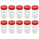 Urinbecher Probenbecher, 10 Stück Rinbecher Mit Schraubdeckel Probenbecher, 60ml Urinprobenbecher Aufschraubdeckelbehälter, Urinprobenbecher, Für Experimente, Aufbewahrung