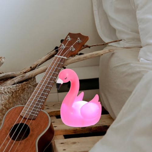 Lámpara de noche LED flamenco rosa decoración creativa miniatura 7