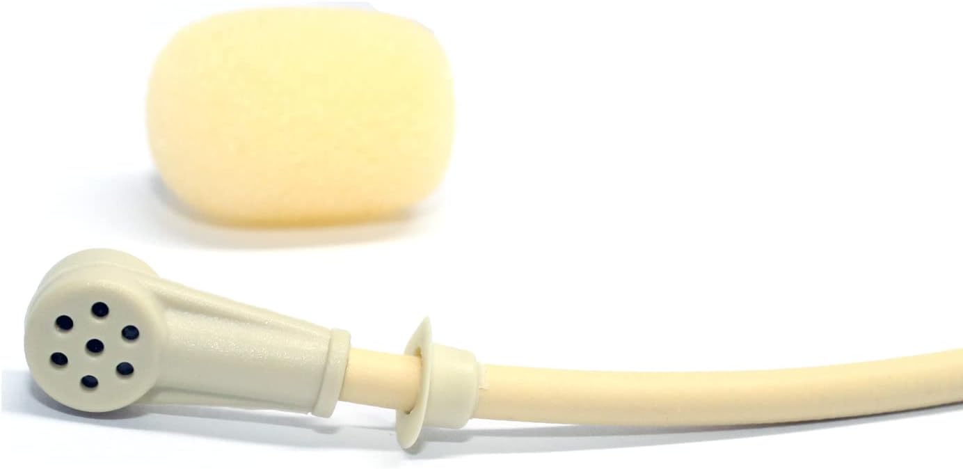 6028 Headset Microphone Headworn Condenser Mic for Shure Wireless System Bodypack Transmitter,Beige - Uni-Directional - Image 5