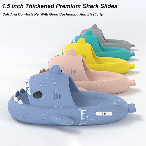 LELEBEAR Shark Slides Adult Cloudy Cute Shark Slippers For Women Men4