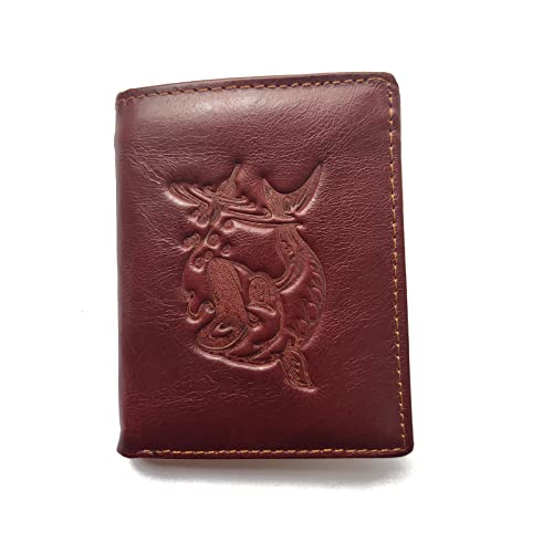 East Rain Biting Bass Pattern Leather Multifunctional Wallet Multi-card Cardholder Specially Made for Angler Fisherman