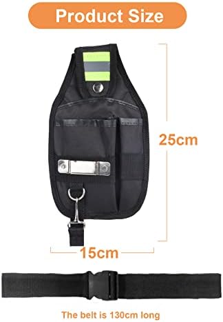 Tools Belt Bag Adjustable Waist Tool Belt Pouch for Home Garden Tools Supplies Electricians Men Ladies black, weight capacity 10kg (Black)