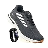 Tênis Masculino Para Caminhada Academia Esportivo Original + Relogio (Preto, BR, Adulto, Numérico,...