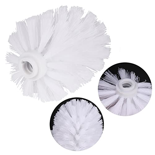 EKDJKK 2PCS Toilet Bowl Brush Replacement Head, Universal Toilet Brush Head Replacement with Durable Stiff Bristles, Cleaning Tool for Home Hotel Bathroom (White) - Thumbnail 3