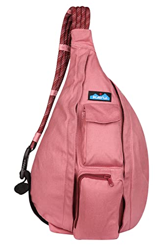 KAVU Original Rope Bag Sling Pack with Adjustable Rope Shoulder Strap - Mineral Red