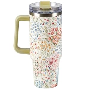 Primitives by Kathy Travel Mug - Mixed Florals in a wonderful Watercolor Style Primitives by Kathy Travel Mug Mixed Florals in a wonderful Watercolor Style