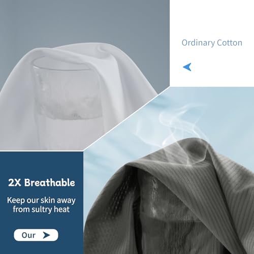 image for Shilucheng 100% Cotton Sheets Queen Size 4pcs - Ultra Breathable & Coo